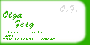 olga feig business card